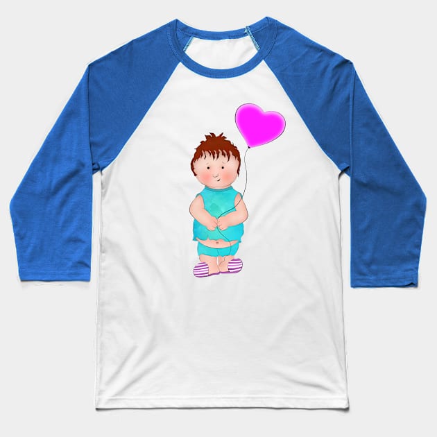 Boy and balloon Baseball T-Shirt by stefy